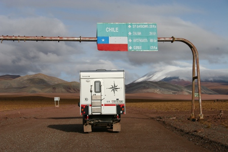 Grenze auf dem Paso Sico